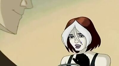 Watch Rogue Fantasy, the redhead cartoon babe, get her big boobs and wet pussy pounded in X-Paranime compilation