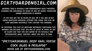 Dirtygardengirl deep anal cock dildo &amp_ prolapse