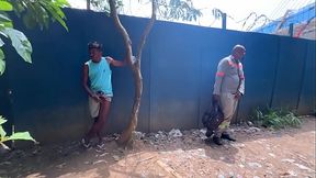 Foram pegos pelas c&acirc_meras em pleno dia do trabalho, na maior putaria no canteiro de obras.