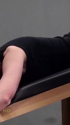Brunette Luca Bella ass whip