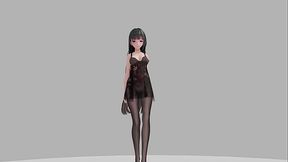 Honkai Impact Raiden Mei Strip Dance Show Hentai R18 MMD 3D Soft Dark Green Hair (CLIP)