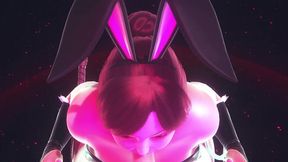 thick mature bunny face sitting on a customer in her club- 3d porn hentai