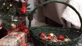 Horny teen enjoying anal on Christmas Event