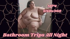 SSBBW Rachel Peeing Throughout the Night MP4 640x360