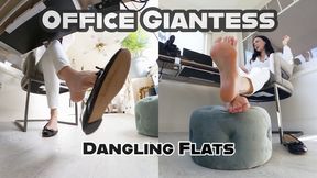 Office Giantess Dangling Flats- Your Boss Miss Stella Liberty is mad you are late to work, but you shrunk yourself by accident and need her help - 4K MP4