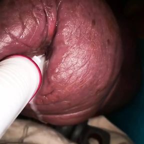 Double Cum and Urethral Insertion in My Giant Cock