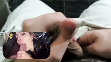 Sisi Rose Deepthroats Big Dick in a Taxi Cum Drips Down Her Throat