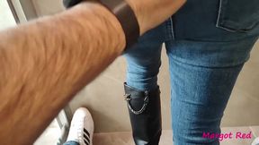 My Friend's Wife Catches Me in the Bathroom Touching Myself...i Fuck Her Hard Against the Wall