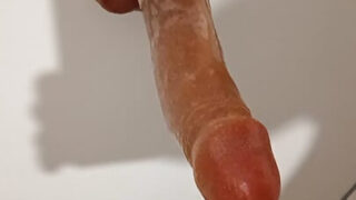 Blowjob, masturbation, gaping, small, bubble butt, bubble – zelfgemaakte solo video van een volwassen Europese homoseksuele vrouw die masturbeert met een dildo