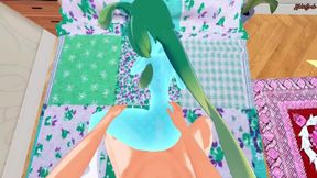 POV fucking Suu the slime girl. Doggystyle creampie - Daily life with a monster girl hentai.