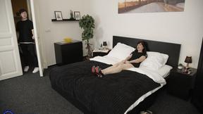 ”Stepson catches his step mom Jaylee masturbating”