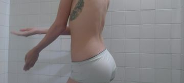 Wetting my panties in the shower hairy pussy