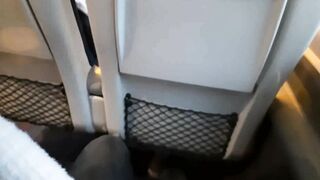 I pull out my dick in front of the slut in the train