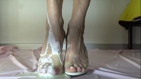 Shoes with My Beautiful Legs All in Yogurt