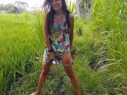 PISSING in Public RICE Fields