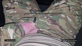 Muscular German Soldier Sneaks Into Car at Night to Jerk off - Phantomgentx