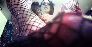 A Hot, Fishnet,pantyhose Covers My Perfect Legs. This Made You Already Drool and Weak on Your Knees.