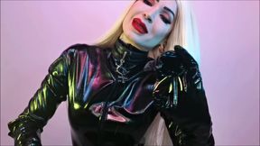 Hands Over Mouth - Pvc Gloves, Femme Fatal