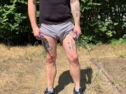 Jumping rope bulge bouncing dick print