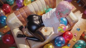 Balloons Stories #19B: Latex Chaos on the Vintage Inflatable Couch (Animated)