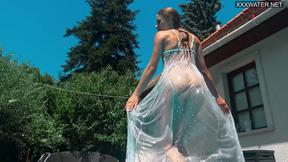 ”Bonnie hot tight petite brunette pornstar swimming”