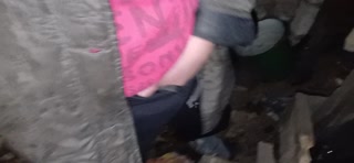 Me and my neighbor are hiding in an abandoned house to masturbate