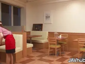 Sizzling Hot Waitress Gets Roughly Fucked at Busy Restaurant - Hear Her Screams Live!