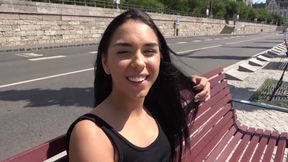 Exotic beauty Jasmine Black Angel captivates in European rendezvous