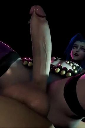 Sexy Stepdaddy Girl Rides a Goth Babe&#039;s Futa Cock, Futa Jinx Cock Flops While Getting Anal Fucked