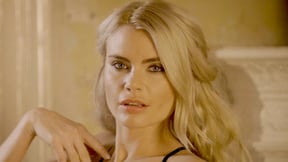 Sexy small tits blonde babe Miky Muse exposing amazing all natural body