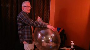 152) Three Big Round Balloons Popped by Looner Daddy