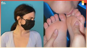 Dark Girl Worships Tender Cutie - Young Lesbian Foot Worship In Mexico