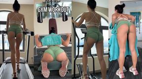Big Ass Workout in Tight Shorts with Hot Close-ups