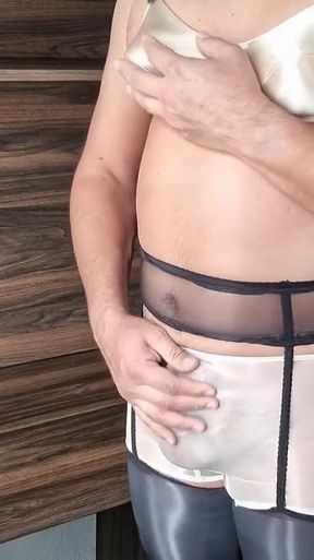 Sexy Gold Shiny Bullet Bra