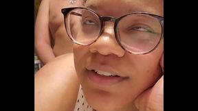 Daddy Dom ejaculates and urinates inside of his little princess, Ebonybeary, after she asked so nicely...