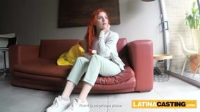 Latina Milf Mila Garcia's First Porn Scene with Big Tits and Piped Down Action