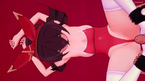 Hentai Amber in Swimsuit Gives Seductive FootJob Fantasy