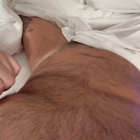 Slow edging and teasing my hairy cub cock with massive load