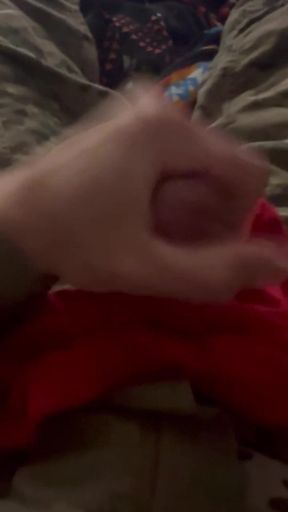 Army Soldier Shoots Hot Cum Shot Onto Some Red Briefs for a Follower (see 3:20 for the Big Shot)