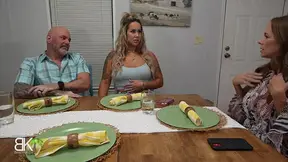 Stepdaughter Misty Meaner sneaks into dad's room for her phone