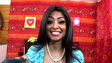 Gorgeous Latina with hairy pussy gets her ass pounded and cum on her beautiful bush