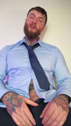 Tattooed Dom Solo Cumshot Worship Video