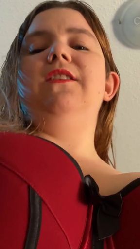 Emotional moment from &quot;Domme Marie Rides you - POV Three BBW Orgasms - 38G Torpedo Bra and WeVibe&quot;