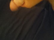 Made my sissy boy jerk off while I put on my strap on