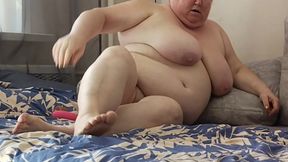 Mother-in-law with big ass masturbates and longs for a big thick black cock in her holes