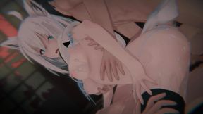 [vtuber] - Shirakami Fubuki Friendzone Shattered(bound Fox Girl & POV Sandwich DP) (4k/60fps) | ()