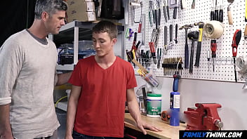 FamilyTwink - Step Dad Shows his Stepson his Most Effective Tool