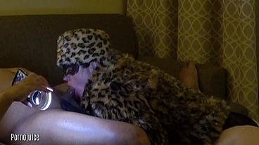 Granny Gladys devours black cock