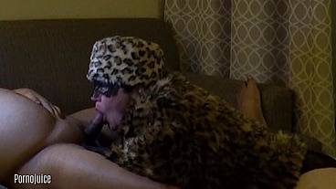 Granny Gladys devours black cock