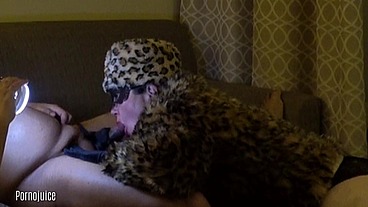 Granny Gladys devours black cock